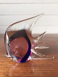 Vintage Art Glass Abacus Imports Fish Figurine Paperweight Made In China - Picture 1 of 8