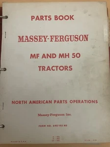 Massey-Ferguson MF & MH50 Parts Book 1966 Form No. 690 195 M5 - Picture 1 of 11