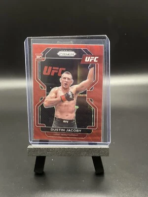 2022 Panini Prizm UFC - DUSTIN JACOBY - RC ROOKIE (#123) Red - Image 1 of 2