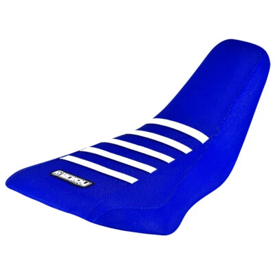 Cubierta de asiento Suzuki Quadsport 90 LTZ 90 Z90 2007-2021 azul/blanco costillas #237 Foto 1 de 4