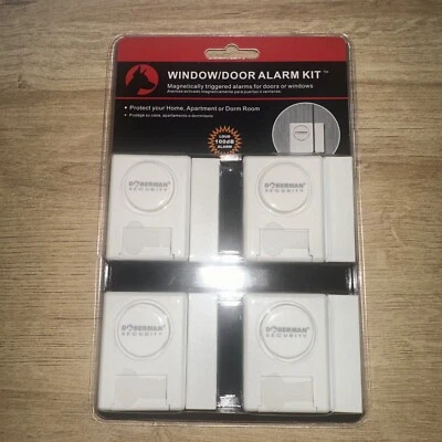 4 pack Doberman Security Window/Door Alarm Kit Magnetically Triggered Alarm New - Image 1 of 2
