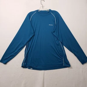 Simms Solarflex Crew Long Sleeve Fishing Shirt Men's XL Blue UPF50 - Picture 1 of 11