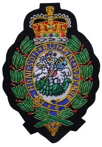 ST Royal Regiment Of Fusiliers (Crest) Blazer Badge Military Hand Embroidered - Picture 1 of 3