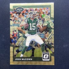 2017 Donruss Optic Josh McCown New York Jets Gold Vinyl Prizm 1/1 !