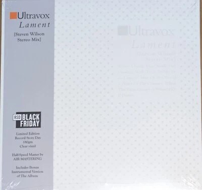 Ultravox - Lament Steven Wilson Stereo RSD Black Friday 2xClear Vinyl Sold Out!  - Image 1 of 2