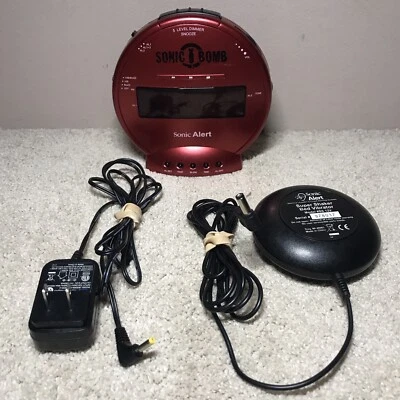 Sonic Bomb Dual Extra Loud Alarm Clock with Bed Shaker - Dark Red - SBB500SS V3 - Image 1 of 4