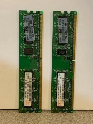 ✅ 2x 1Gb (2Gb Total) HP 404574-888 HYNIX HYMP112U64CP8-S6 1Rx8 PC3-6400U-666-12 - Image 1 of 3