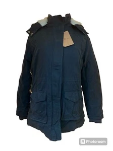 WenVen Women's Winter Warm Sherpa Lined Jacket Heavy Parka Coat w/ Hood M Black - Picture 1 of 9