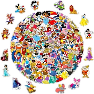 100 Stck. Disney gemischt Cartoon Stich Aufkleber Mickey Vinyl wasserdicht Abziehbilder - Bild 1 von 7