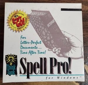 Spell Pro! by Think Tank (1994, Windows, 3-1/2" Floppy Disk) BRAND NEW SEALED - Picture 1 of 6