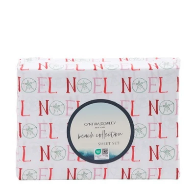 辛西娅·罗利度假海滩女王床单套装圣诞诺埃尔沙美元新海 — 第 1/2 张图片