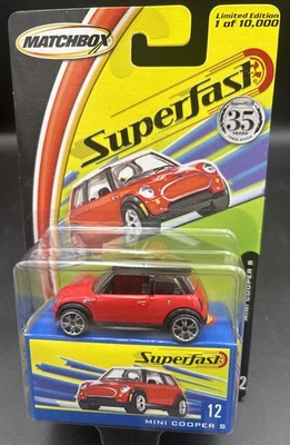 Matchbox: New Superfast Mini Cooper S Red 2004 Mattel New Old Stock Sealed - Image 1 of 4