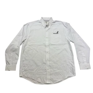 Mack Trucks Shirt Mens XL White Bulldog Long Sleeve Button Down Cutter Buck - Picture 1 of 13