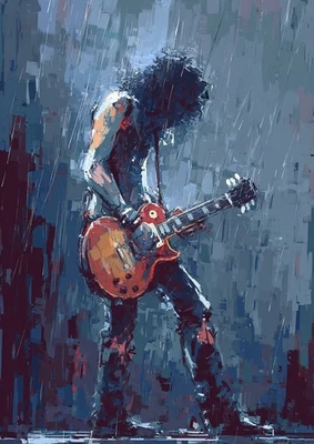 Slash  Art  Card 1/1 PaintOholic Signed ONE OF A KIND - Image 1 of 2