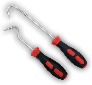 10" & 8" Schlauch Entfernung Haken Pick Set Kohlenstoffstahl Doppelgriff Werkzeuge - Bild 1 von 4