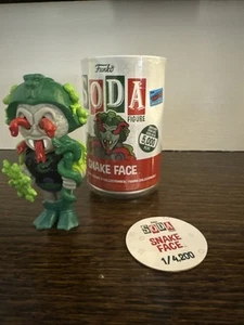 Funko Soda Vinyl Snake Face 1/5000 NEW YORK Comic Con Exclusive Official Sticker - Picture 1 of 3