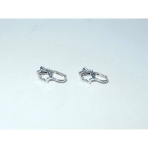 Montblanc 4810 Collection Sterling Silver Lever-Back Huggie Earrings 116679 - Picture 1 of 5