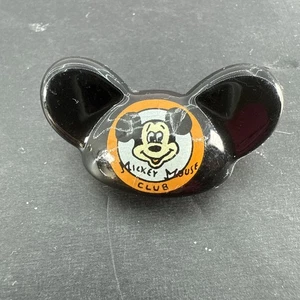 Broche prendedor vintage 1980 Disney - Club de Mickey Mouse - Orejas de ratón 3D sombrero logotipo - Imagen 1 de 5