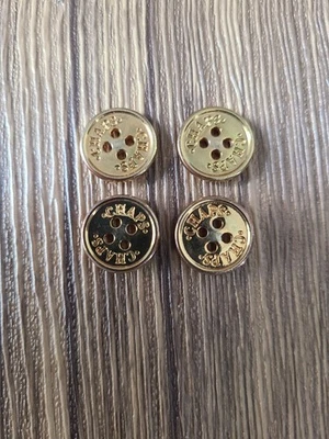 Ralph Lauren CHAPS GOLD tone Metal Flat Replacement Buttons - Image 1 of 4