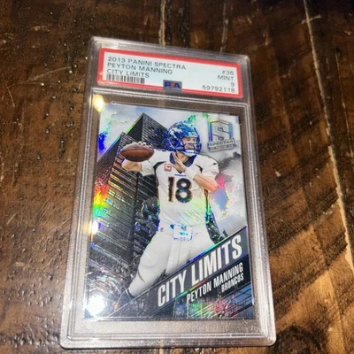 2013 Panini Spectra City Limits /99 Peyton Manning #36 HOF Graded PSA 9 - Image 1 of 2