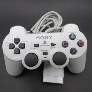 PS2 Dual Shock 2 Analog Controller Ceramic White OEM PlayStation 2 - Picture 1 of 7