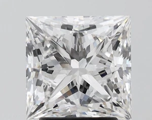 1.50 Ct Princess E F Color VS1 Clarity Loose Non Certified Lab Grown CVD DIAMOND - Picture 1 of 5