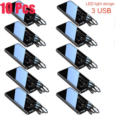 10xPower Bank 90000mAh Backup External Battery Pack Charger for Cell Phone 3-USB - Image 1 of 4