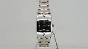 Orologio Pryngeps A418/QB Nero Acciaio Diamanti 0,04ct 5ATM Watch Steel - Foto 1 di 1