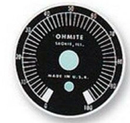 8x Arcol Ohmite RHEOSTAT DIALS For Use With G/H/J/K/L Model, Black-Enamelled - Image 1 of 1