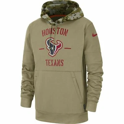 Sudadera con capucha Nike Houston Texans 2019 para hombre NFL Salute to Service bronceada Foto 1 de 4