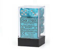 * Chessex Dice D6 Aqua And Silver 12 Count Chx27665