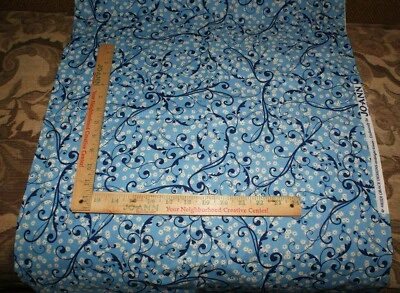 Heidi Grace Designs Midnight Kisses blau Blumen Stoff Baumwolle schneller Versand  - Bild 1 von 3