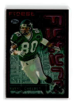 1996-Finest -#76-Wayne Chrebet  BRZ-New York Jets - Image 1 of 2