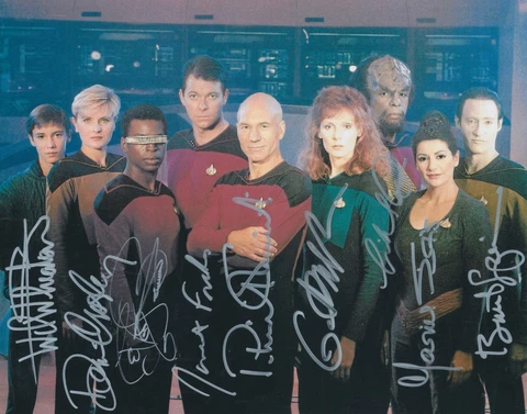 STAR TREK THE NEXT GENERATION Cast Signed 11x14 Photo BECKETT LOA A60356 Cover