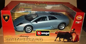 Lamborghini Murcielago 2001 1/18 plata, coche de lujo italiano calidad Bburago, nuevo en caja - Imagen 1 de 9