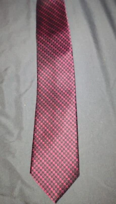 Pierre Cardin Corbata Hombre Rojo y Negro 62 Largo Slim 2 3/4 Corbata Diseñador  Foto 1 de 3