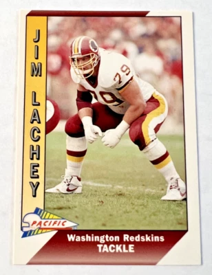 1991 Pacific Trading Co NFL Trading Card #525 Jim Lachey Washington Redskins - Image 1 of 4