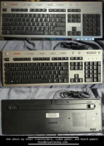 Compaq 5187-5023 PS/2 Keyboard Model 5107 Silver & BlackG3 KB-0311 TESTED WORKS! - Picture 1 of 1