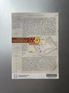 2024 Minifoglio Foglietto Prima Legge sui Brevetti - Foto 1 di 2