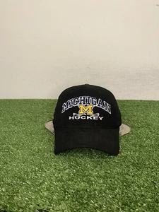 Michigan Wolverines hat cap strap back black vintage Y2K hockey zephyr mens - Picture 1 of 8