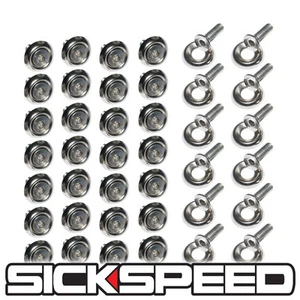 80 PC ENGINE BAY FENDER WASHER BOLT DRESS UP KIT FOR 10MM CAR/TRUCK/SUV CHROME A - Picture 1 of 1