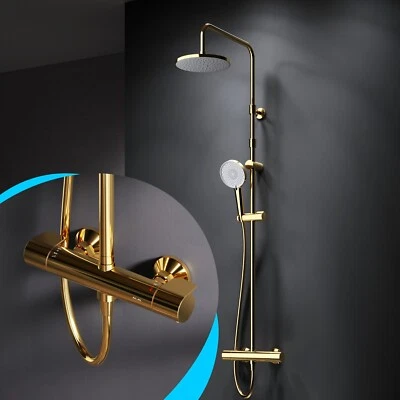 Duschsystem mit Thermostat Duscharmatur Regendusche Duschset Duschsäule Dusche - Bild 1 von 4