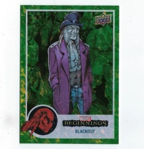 2022 Upper Deck UD Marvel Beginnings VOL.2 S.1 green foil 124 Blackout 28/61 - Picture 1 of 1