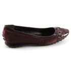 Tod's Burgundy Fabric/Patent Wedge, Women Size 36.5 (6.5 US), $650  NEW 