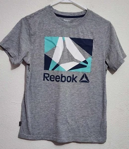 Reebok Boys Size 14/16 Short-Sleeve T-Shirt Gray W/ Logo - Picture 1 of 3