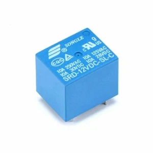 Original 12V DC 10A Mini SONGLE Power Relay SRD-12VDC-SL-C T73 Blue 5-Pins - Picture 1 of 2