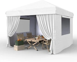 10'x10' Outdoor Pop Up Canopy Tent Versatile Commercial Shelter with 4 Sidewalls - Picture 1 of 14