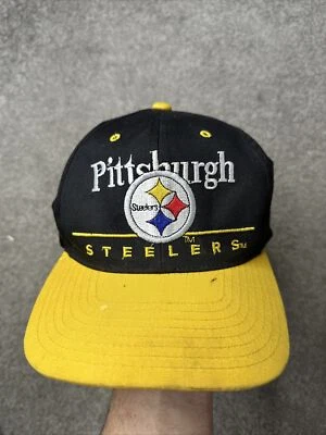 De colección Años 90 Eastport Pittsburgh Steelers NFL Fútbol Snapback Sombrero Barra Foto 1 de 4