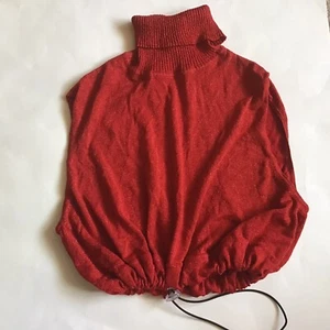 Nygard Sparkly Red Top Roll Neck Sleeveless M/L Urban Outfitters Urban Renewal - Picture 1 of 13