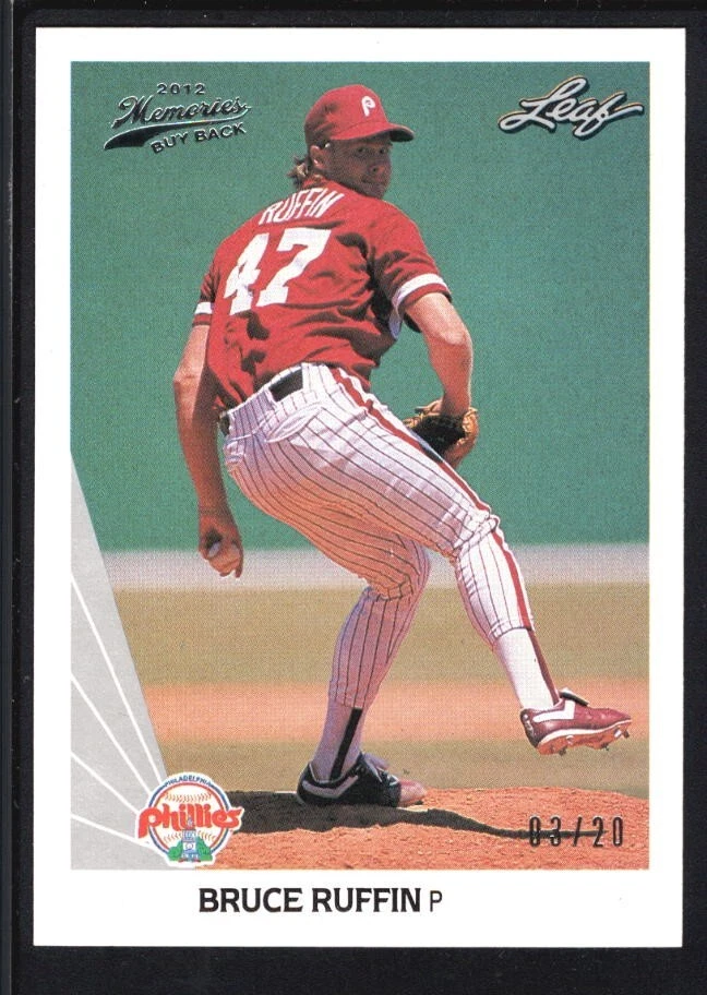 BRUCE RUFFIN 2012 LEAF MEMORIES 1990 BUY BACK SILVER #151 PHILLIES #03/20 - Image 1 of 1